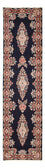 Alfombra de pasillo Alfombra persa - Real - 373 x 95 cm - azul oscuro