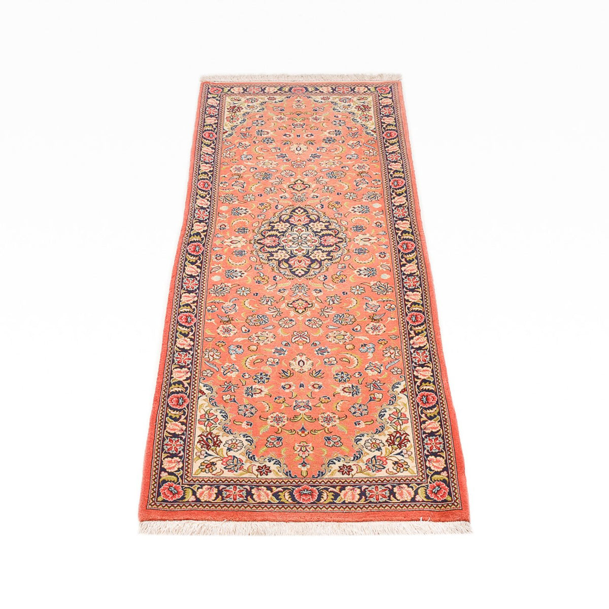 Alfombra de pasillo Alfombra persa - Ghom - 195 x 71 cm - naranja