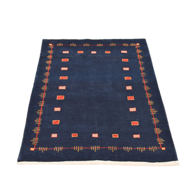 Alfombra Gabbeh - Loribaft Persa - 143 x 110 cm - azul oscuro