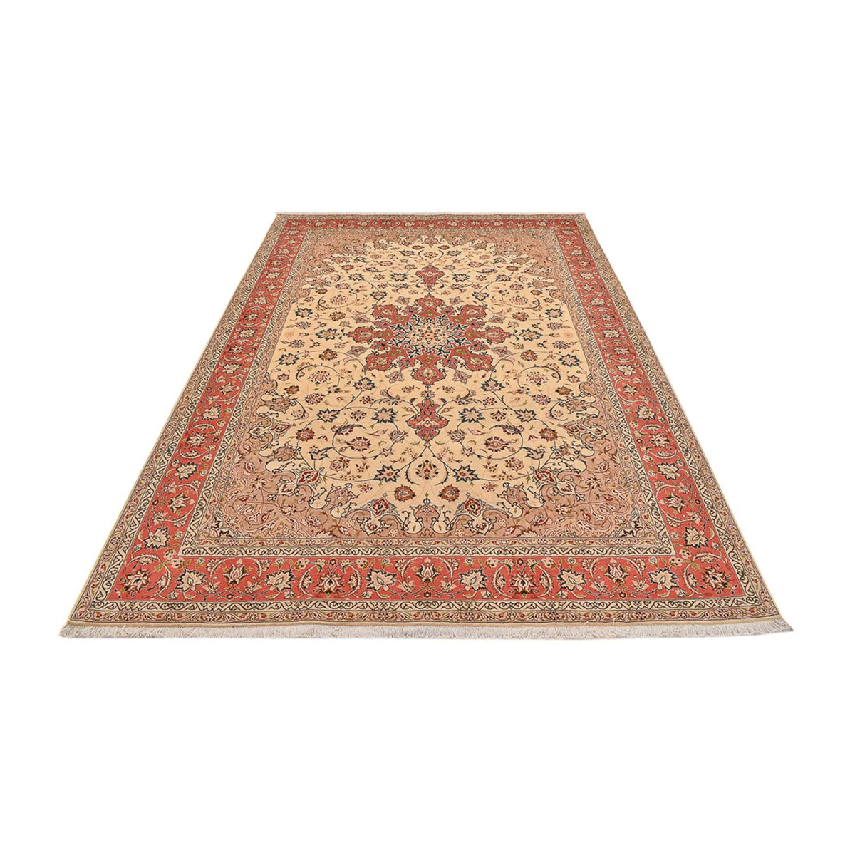 Alfombra Persa - Tabriz - Real - 296 x 203 cm - beige