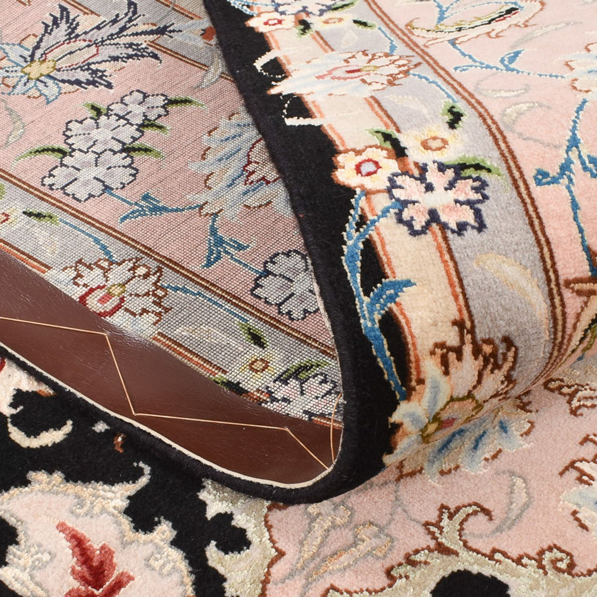 Alfombra Persa - Tabriz - Real - 255 x 158 cm - azul oscuro