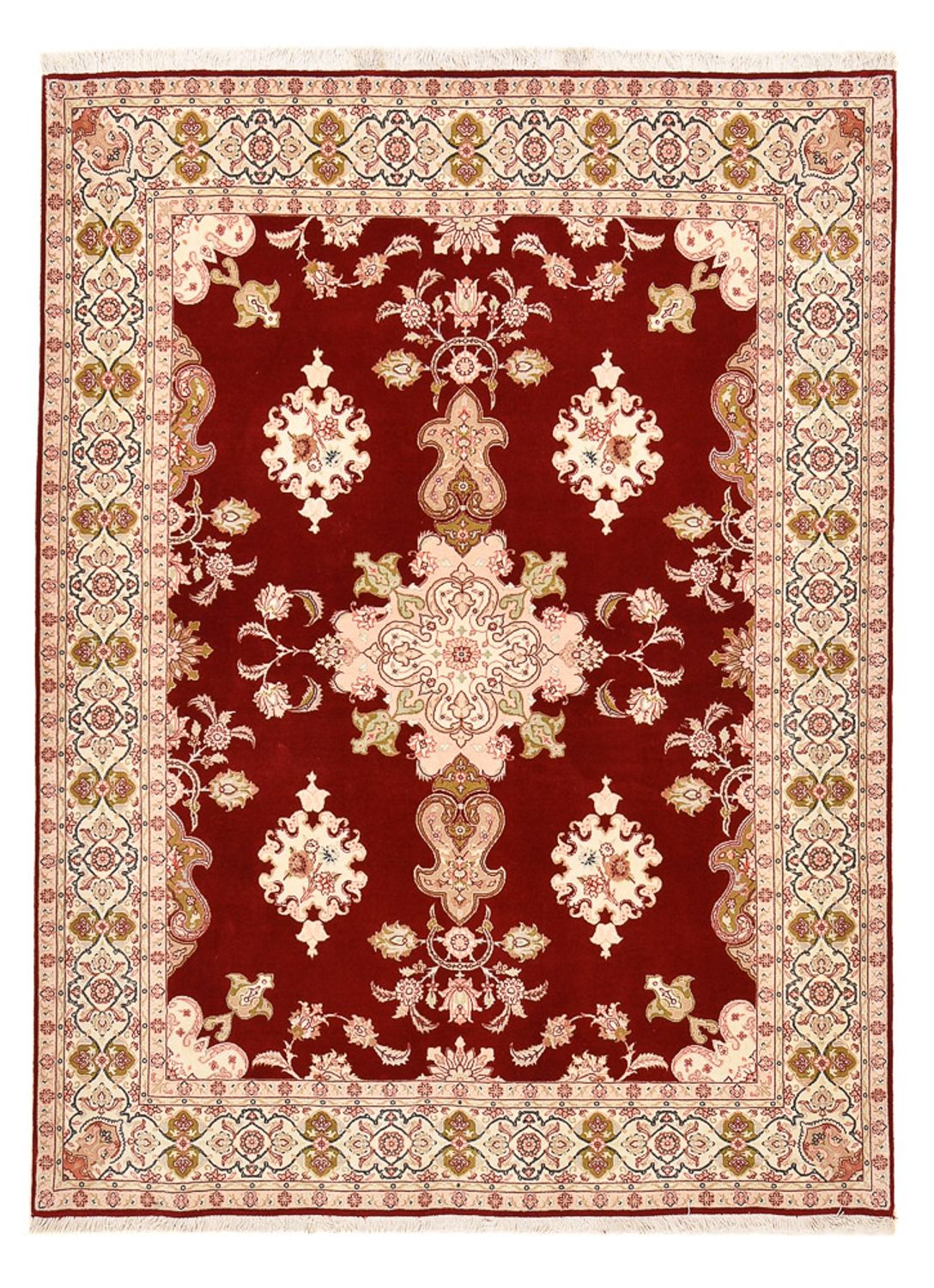 Alfombra Persa - Tabriz - Real - 203 x 152 cm - rojo