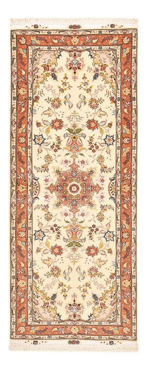 Alfombra de pasillo Alfombra Persa - Tabriz - Real - 195 x 80 cm - beige