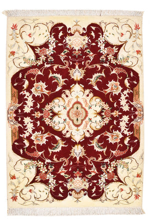 Alfombra Persa - Tabriz - Real - 90 x 60 cm - rojo