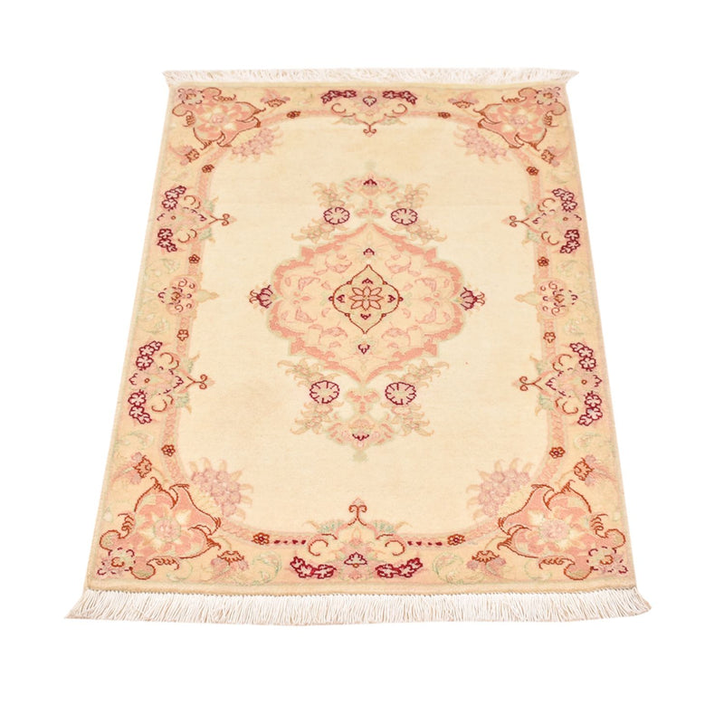 Alfombra Persa - Tabriz - Real - 89 x 58 cm - beige claro