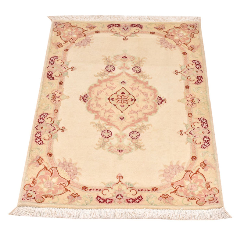 Alfombra Persa - Tabriz - Real - 90 x 60 cm - beige claro