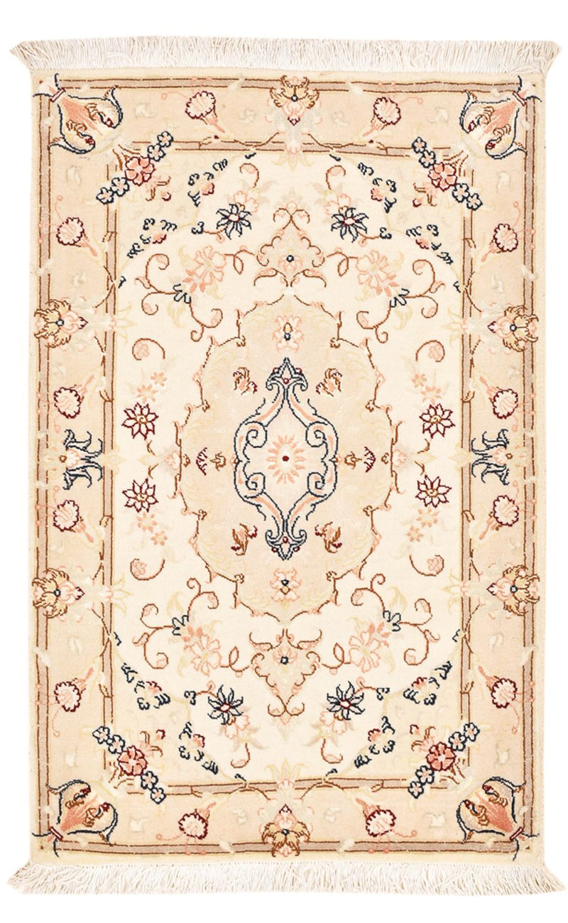 Alfombra Persa - Tabriz - Real - 90 x 60 cm - beige claro