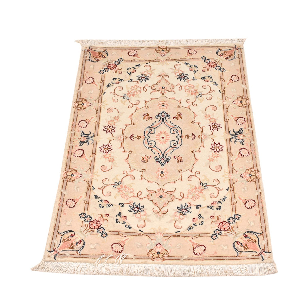 Alfombra Persa - Tabriz - Real - 90 x 60 cm - beige claro