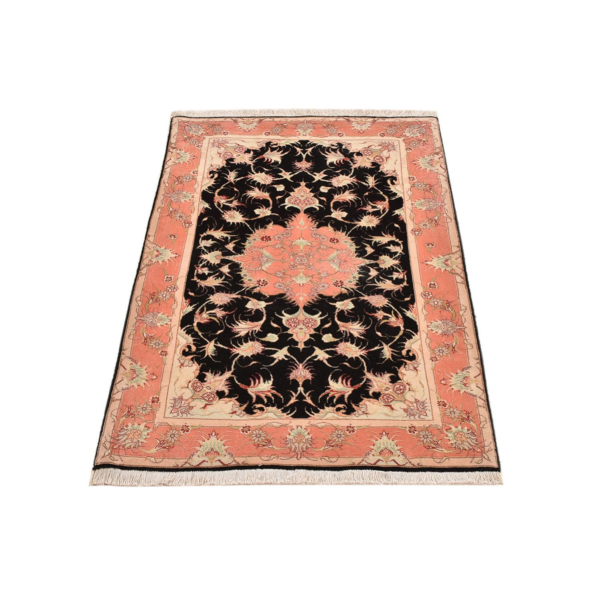 Alfombra Persa - Tabriz - Real - 116 x 75 cm - azul oscuro