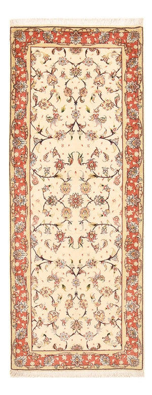 Alfombra de pasillo Alfombra Persa - Tabriz - Real - 204 x 80 cm - beige