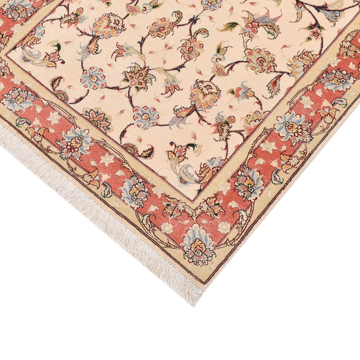 Alfombra de pasillo Alfombra Persa - Tabriz - Real - 204 x 80 cm - beige