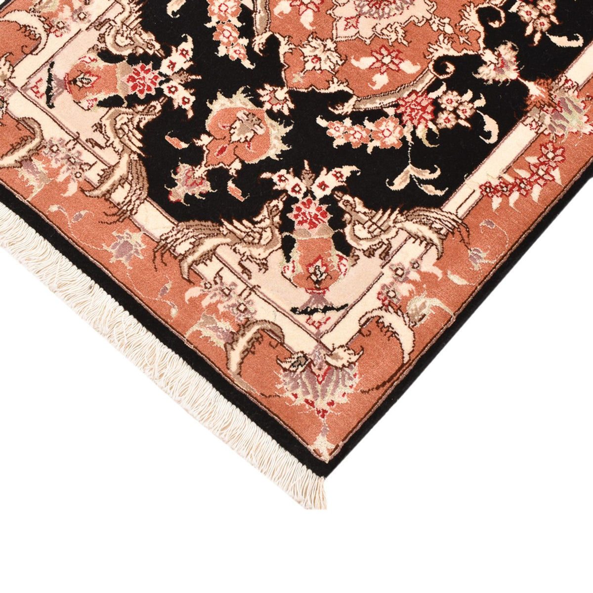 Alfombra Persa - Tabriz - Real - 88 x 59 cm - azul oscuro