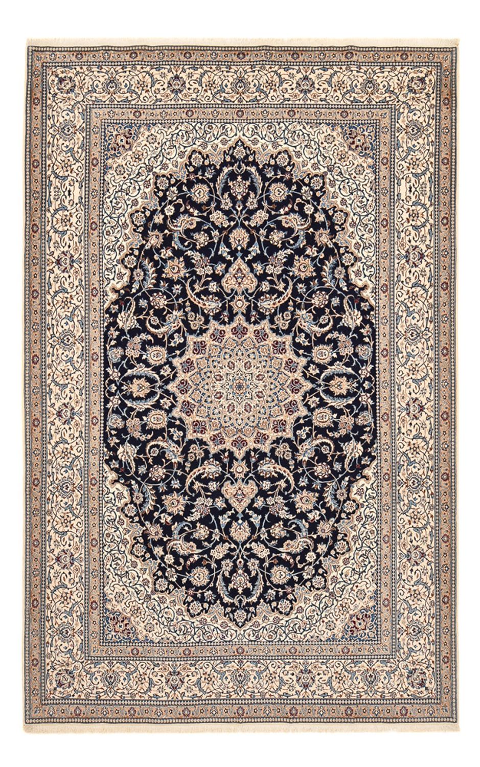 Alfombra Persa - Nain - Prima - 314 x 200 cm - azul oscuro