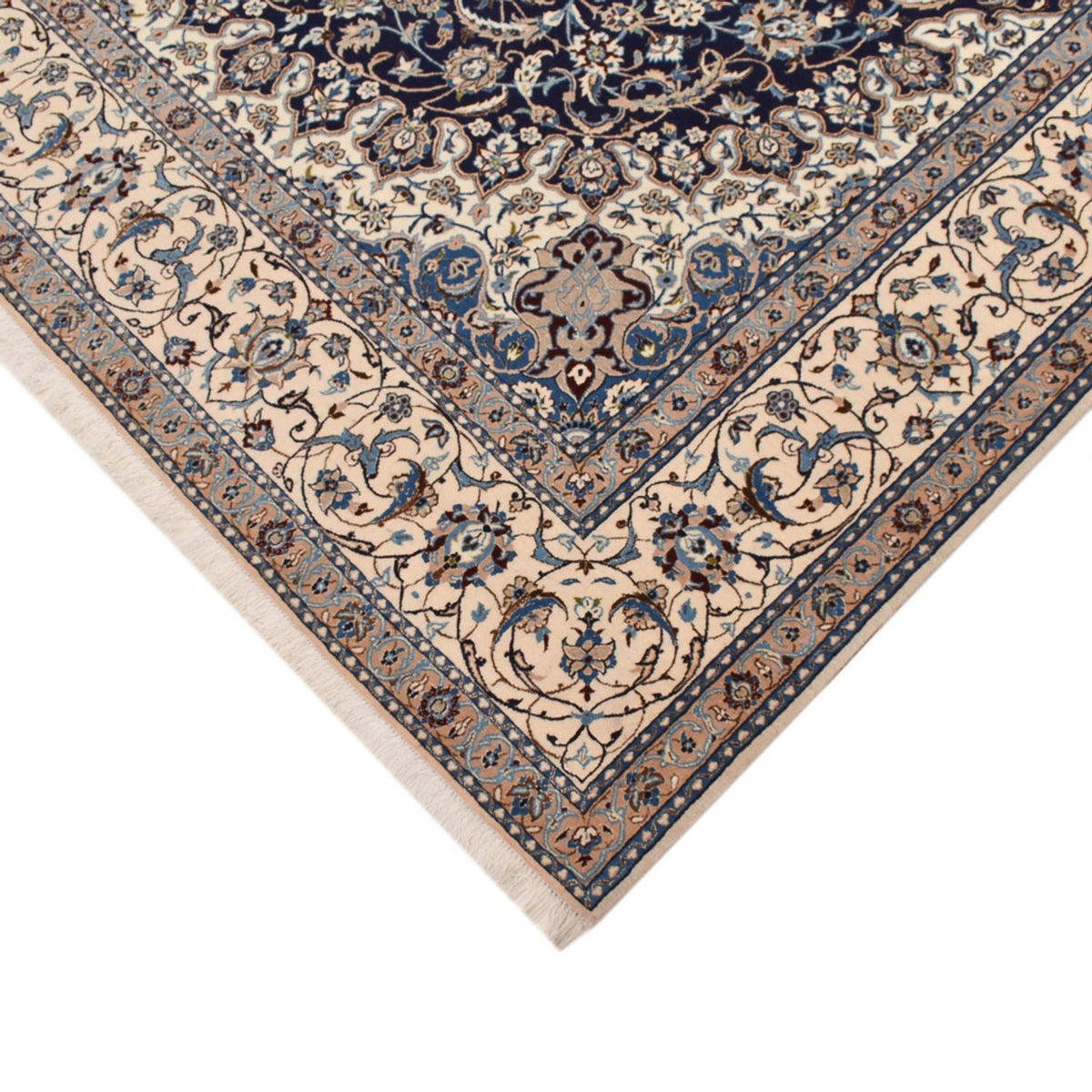 Alfombra Persa - Nain - Prima - 308 x 211 cm - azul oscuro