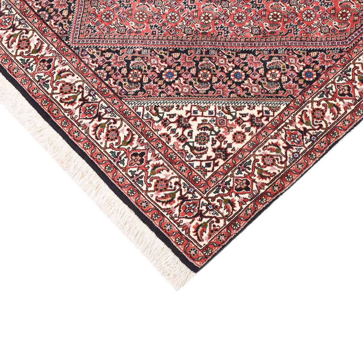Alfombra persa - Bidjar - 156 x 110 cm - rojo claro