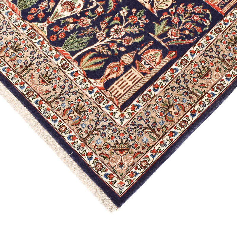 Alfombra Persa - Ghom - Royal - 200 x 130 cm - azul oscuro