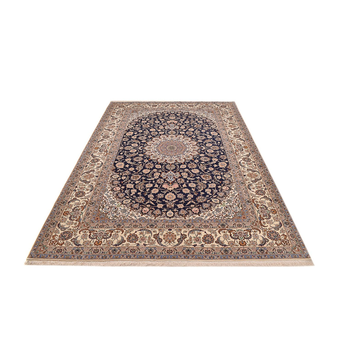 Alfombra Persa - Isfahan - Prima - 306 x 202 cm - azul oscuro