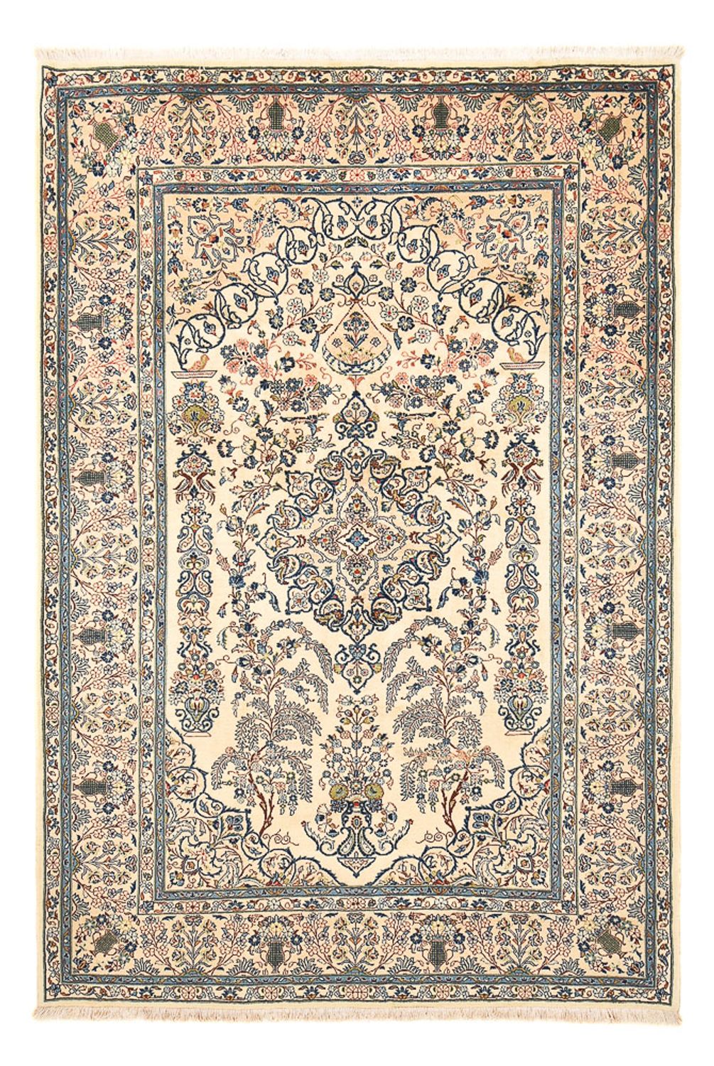 Alfombra persa - Keshan - 305 x 206 cm - crema