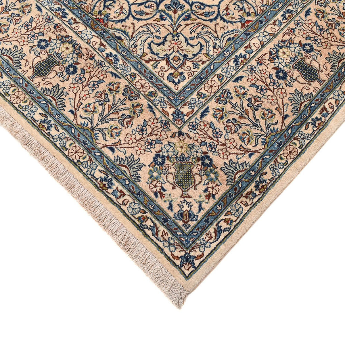 Alfombra persa - Keshan - 305 x 206 cm - crema