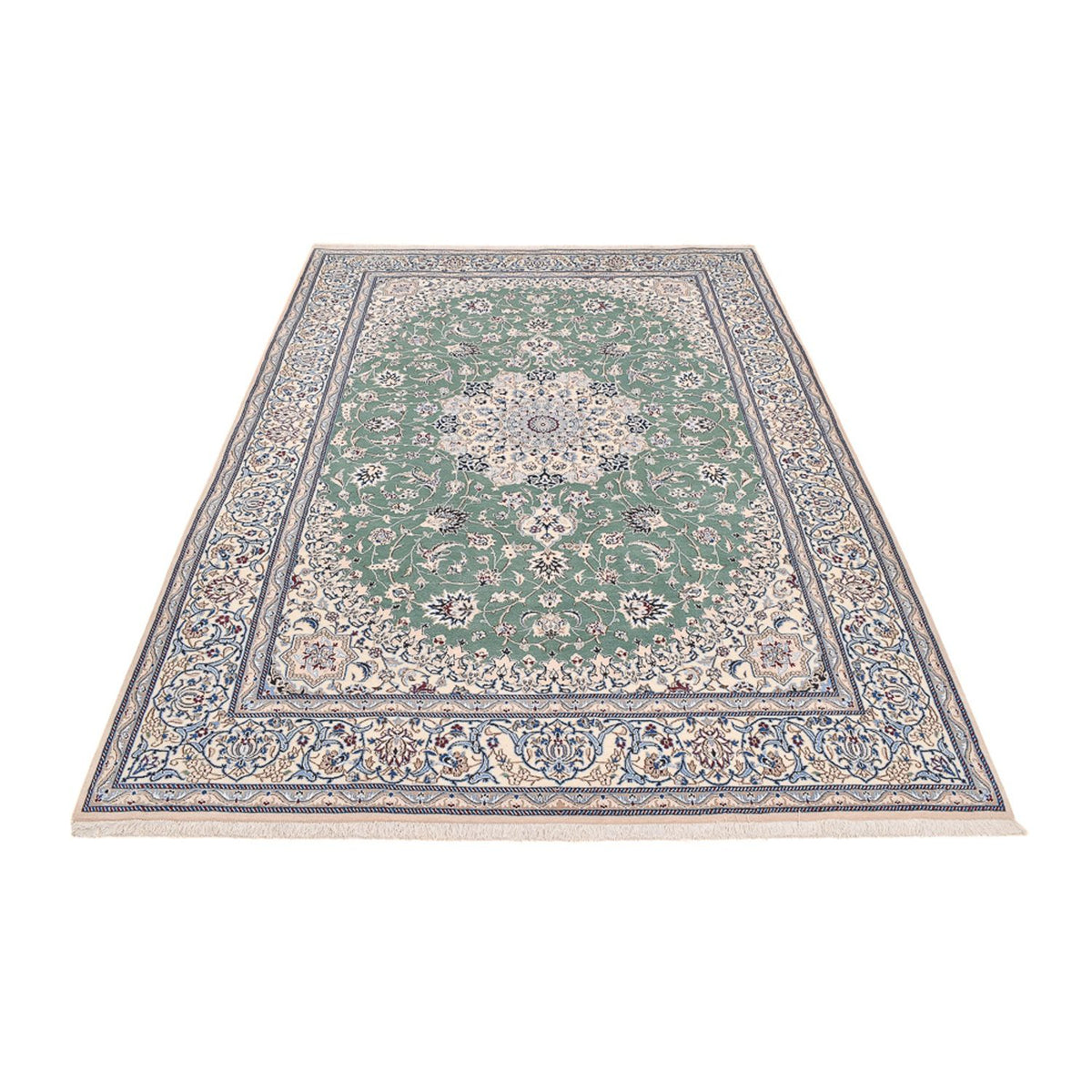 Alfombra Persa - Nain - Real - 290 x 204 cm - verde