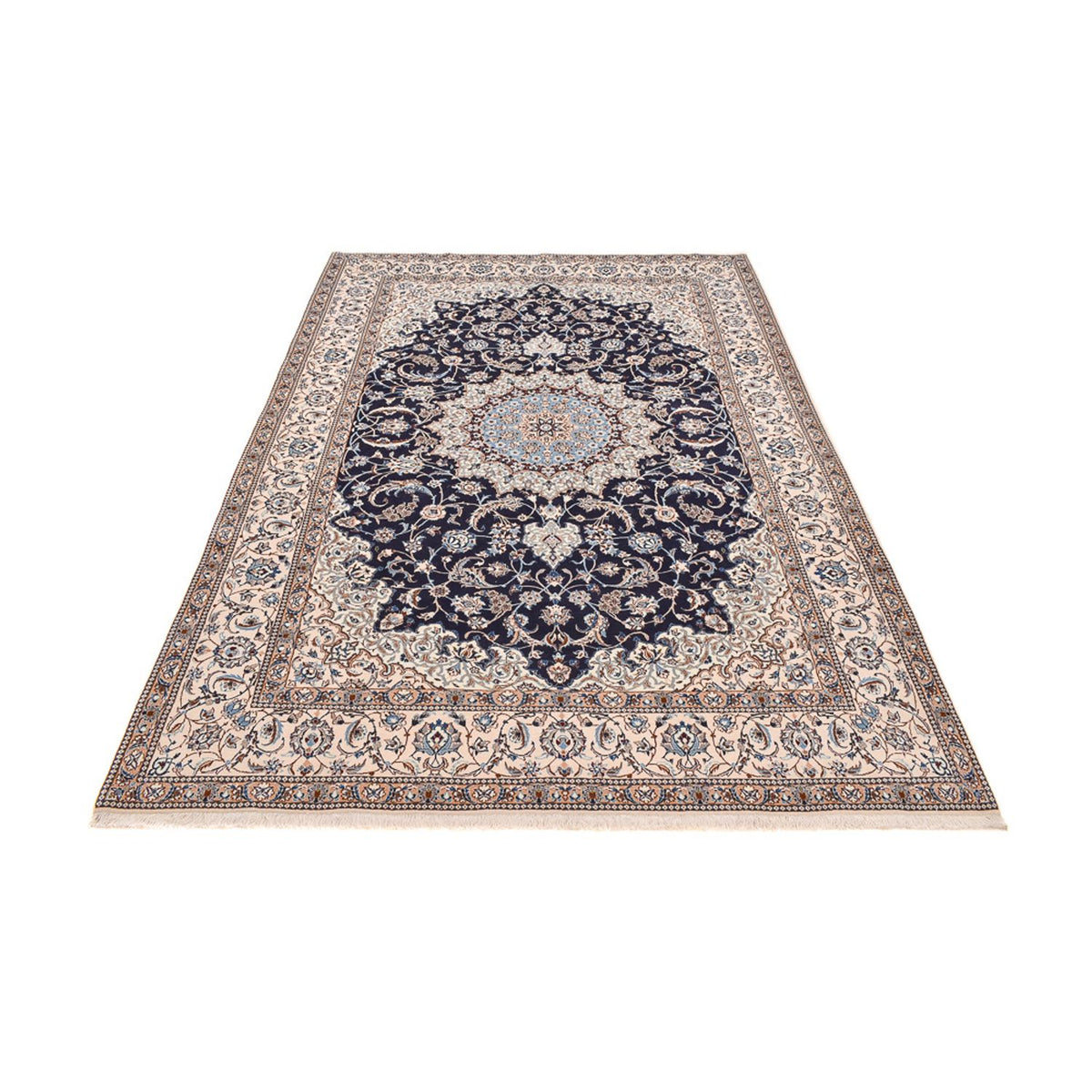 Alfombra Persa - Nain - Prima - 294 x 202 cm - azul oscuro