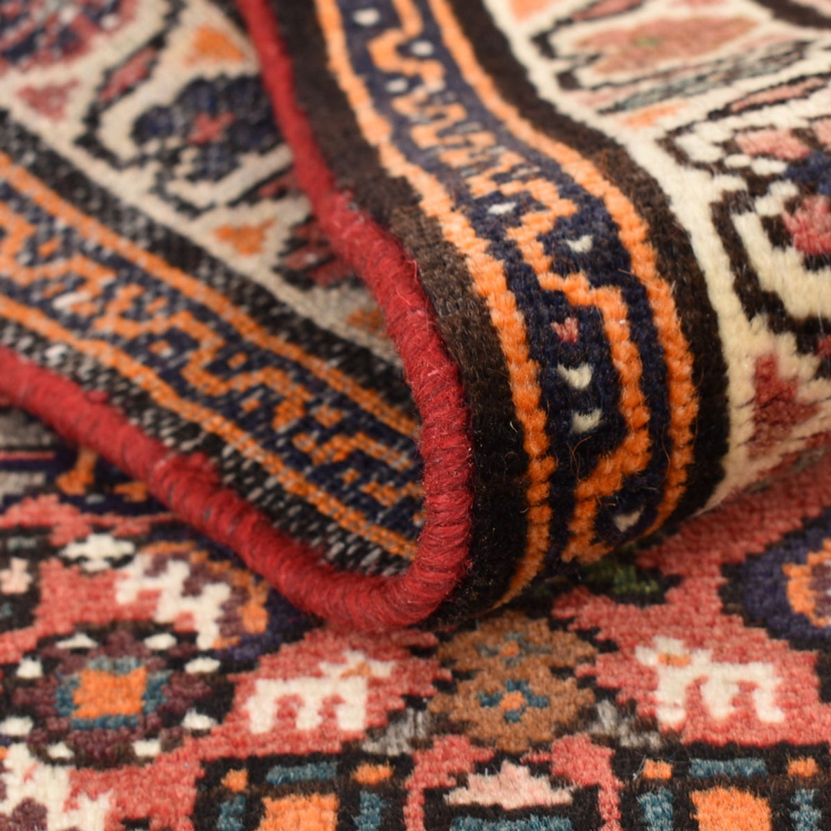 Alfombra de pasillo Alfombra persa - Nómada - 189 x 82 cm - rojo oscuro
