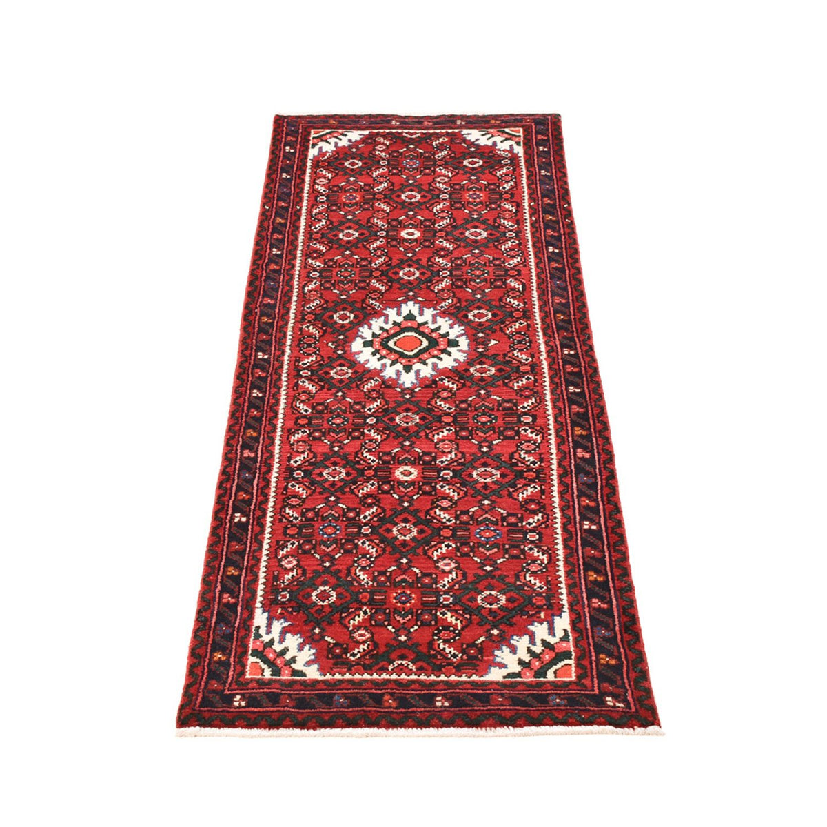 Alfombra de pasillo Alfombra persa - Nómada - 195 x 64 cm - rojo oscuro