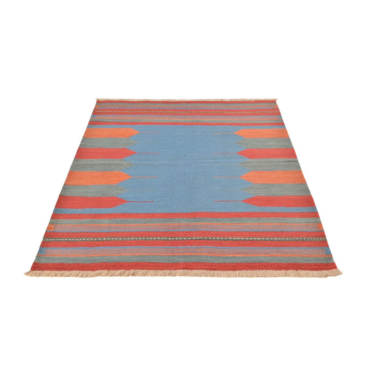 Alfombra Kelim - Tendencia - 200 x 145 cm - multicolor