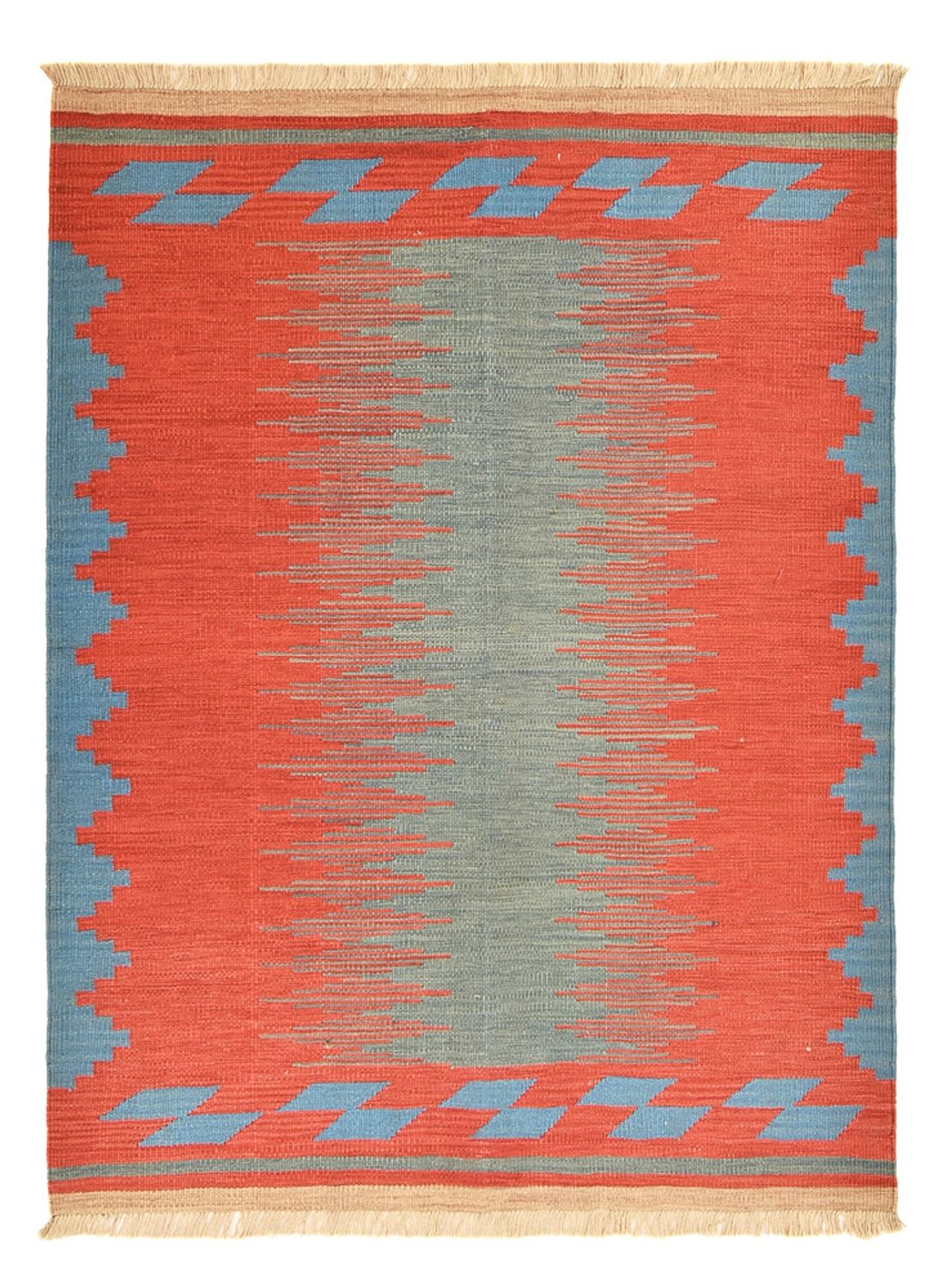 Alfombra Kelim - Tendencia - 189 x 146 cm - multicolor