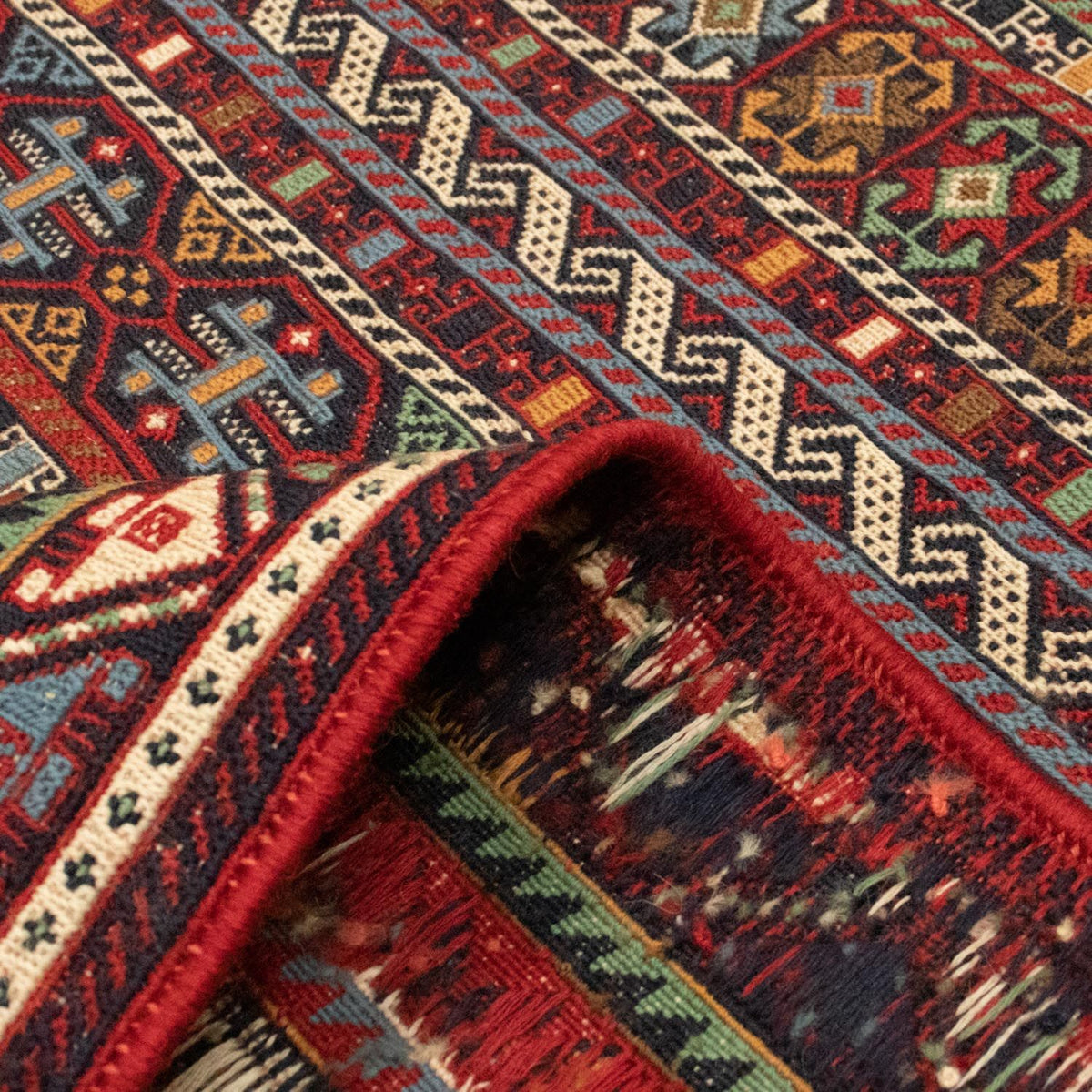 Alfombra persa - Nómada - 302 x 199 cm - multicolor