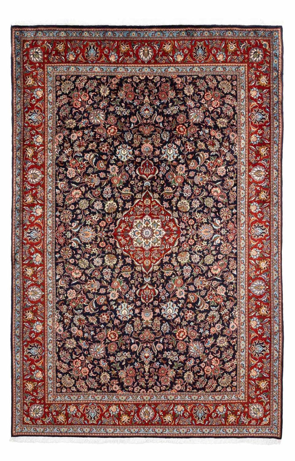 Alfombra persa - Real - 302 x 210 cm - azul oscuro
