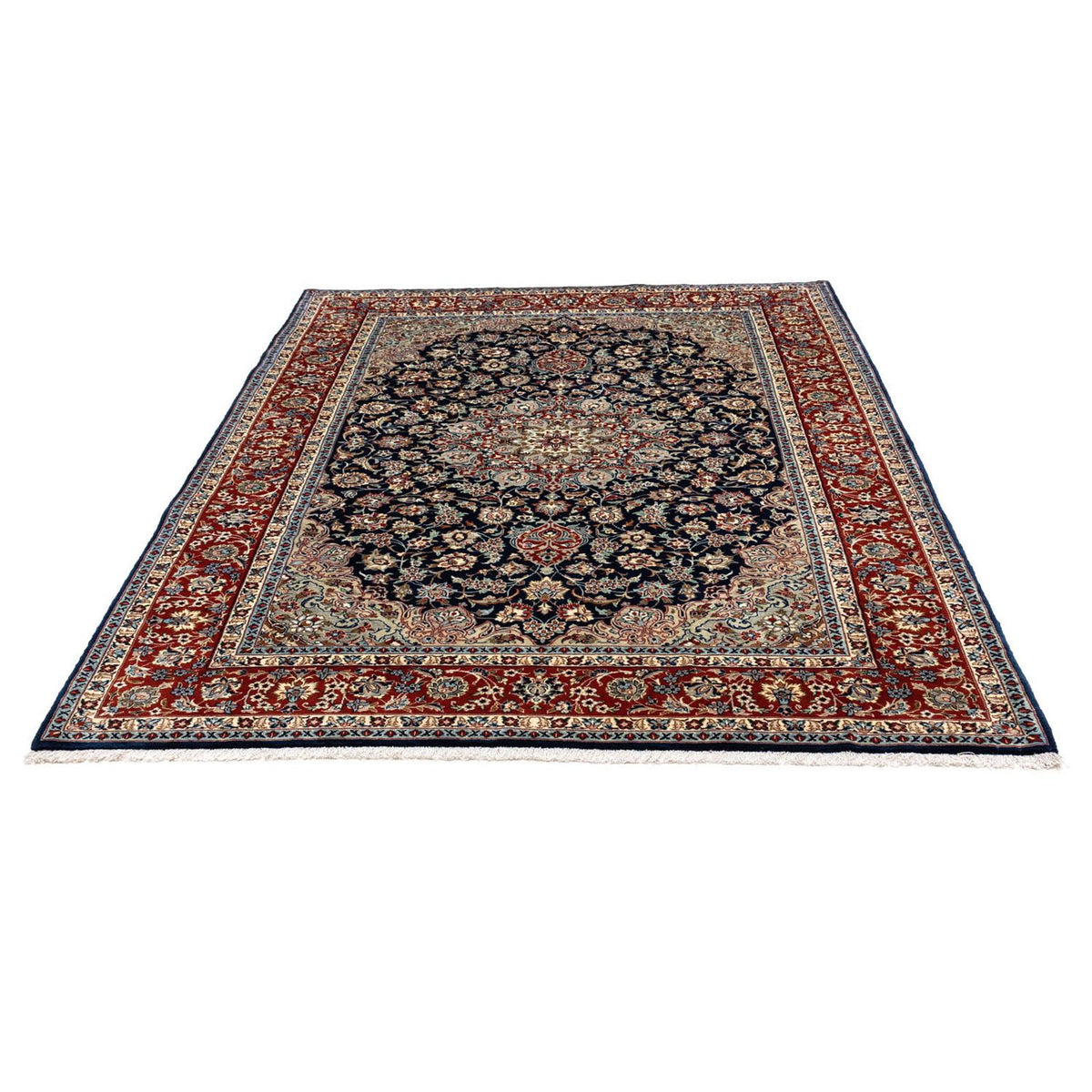 Alfombra persa - Real - 295 x 213 cm - azul oscuro