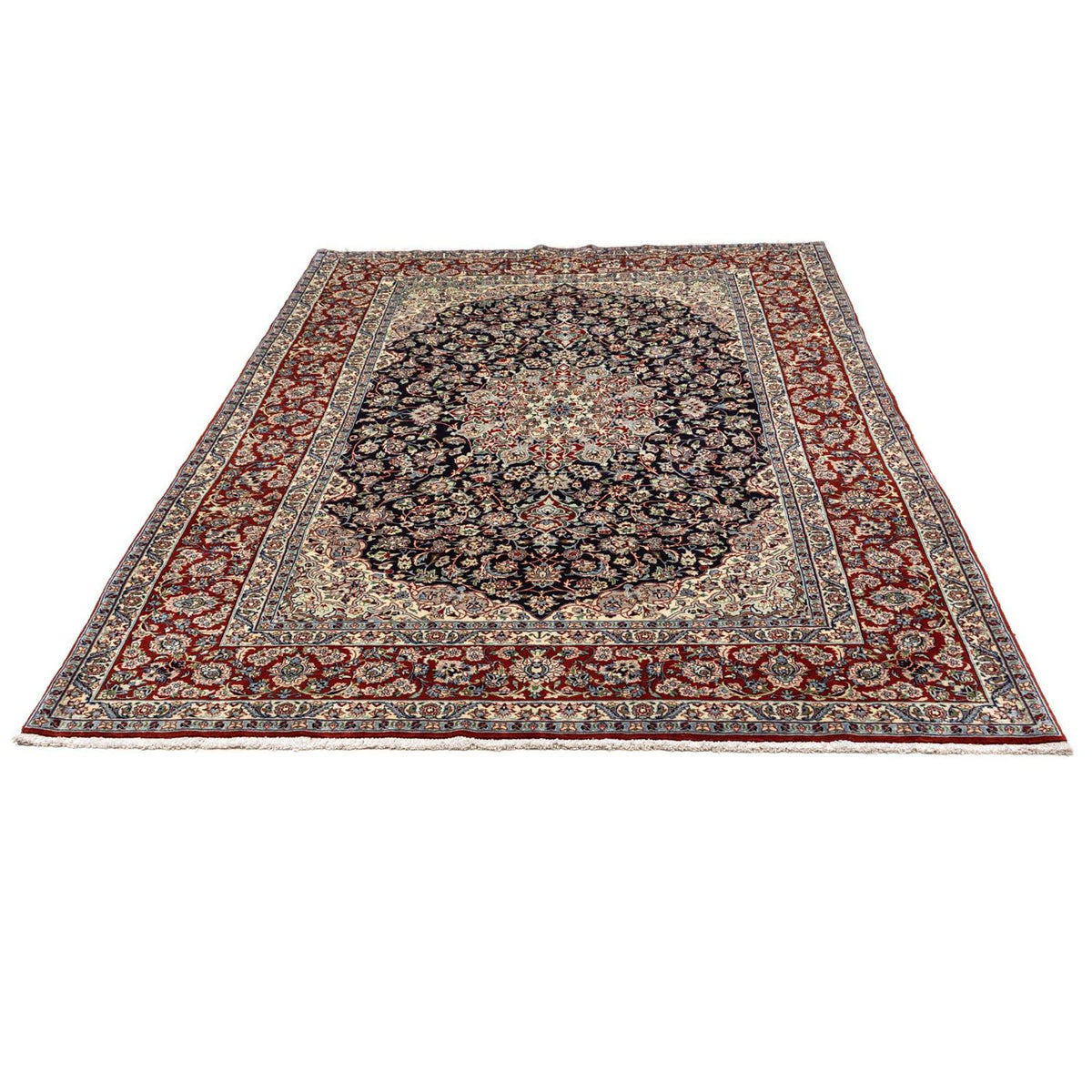 Alfombra persa - Real - 325 x 217 cm - azul oscuro