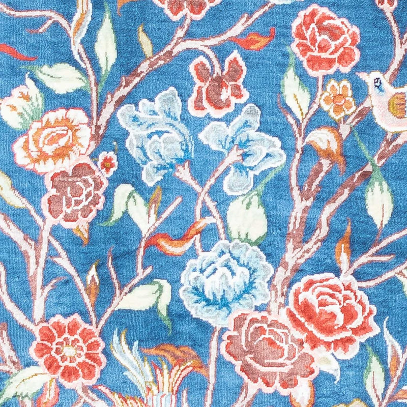 Alfombra persa - Ghom - 121 x 77 cm - azul claro