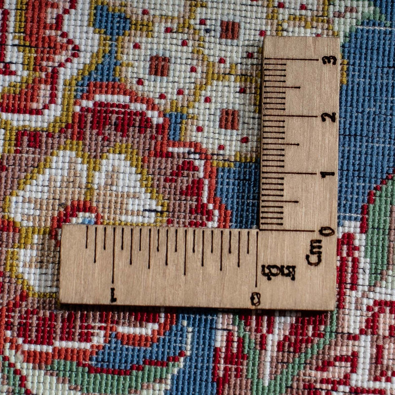Alfombra de seda - Ghom Seda - Prima - 40 x 28 cm - azul oscuro