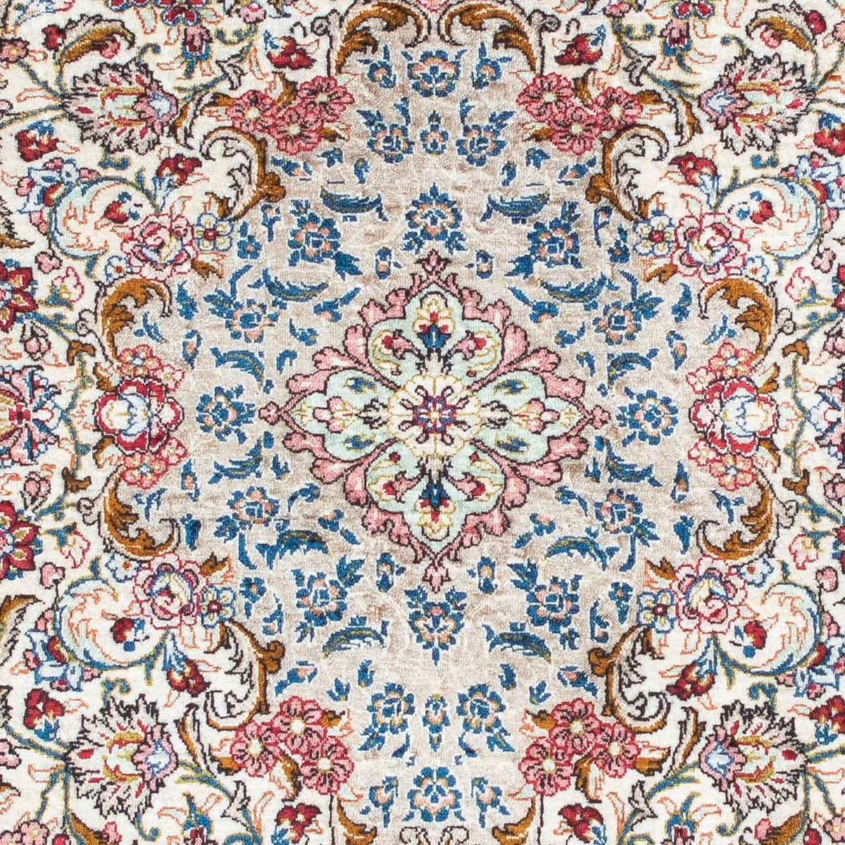 Alfombra persa - Ghom - 120 x 80 cm - beige