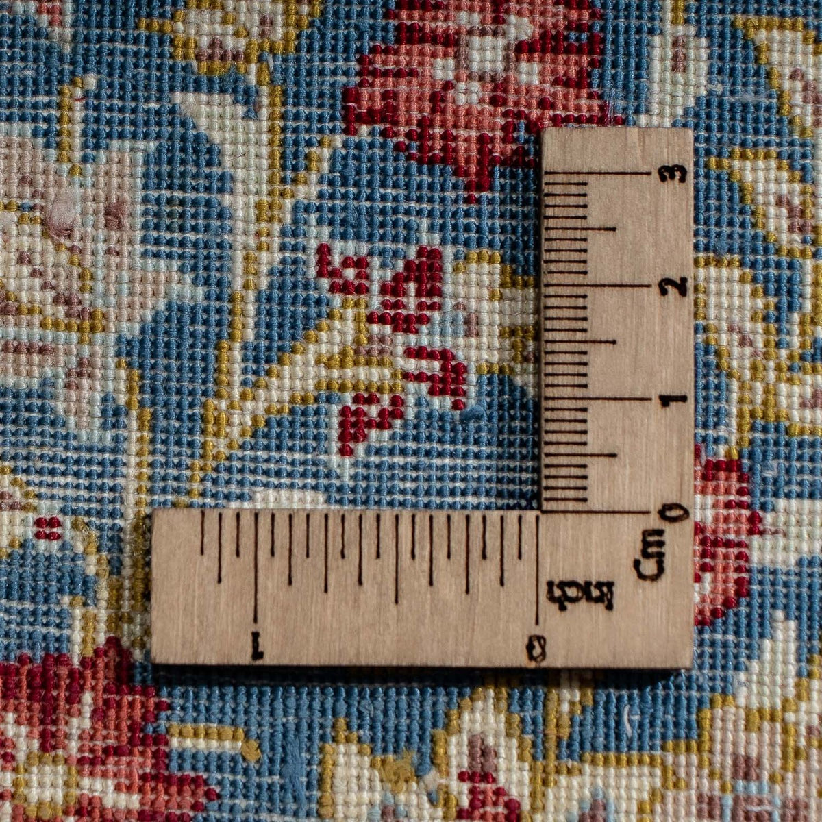 Alfombra de seda - Ghom Seda - Prima - 44 x 27 cm - azul oscuro