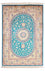 Alfombra persa - Ghom - 119 x 78 cm - turquesa