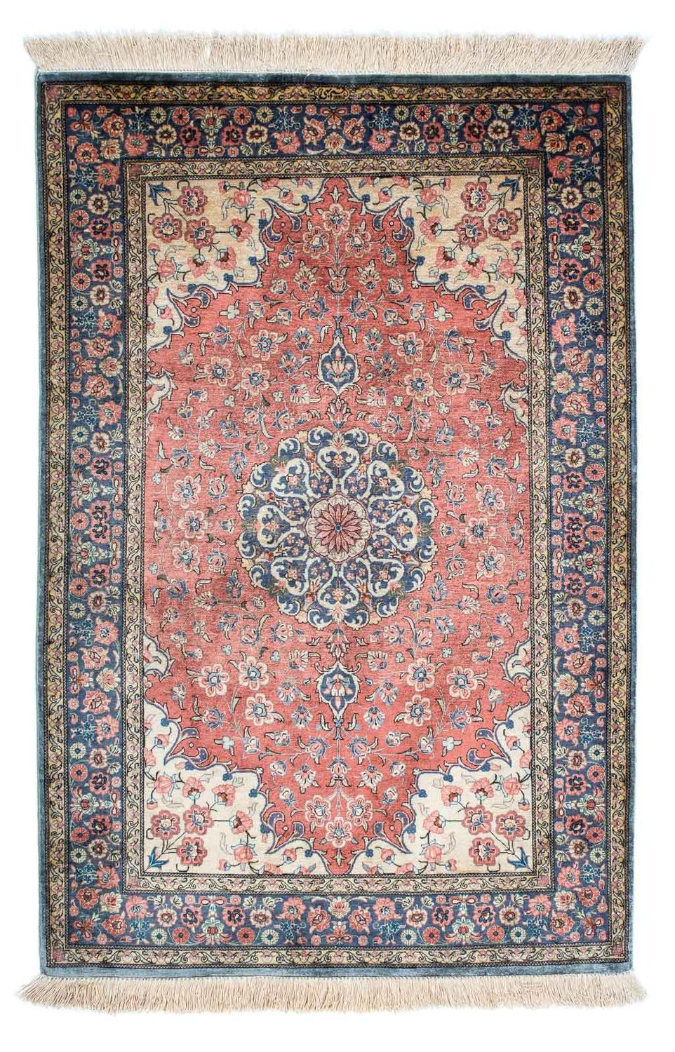 Alfombra persa - Ghom - 121 x 78 cm - óxido
