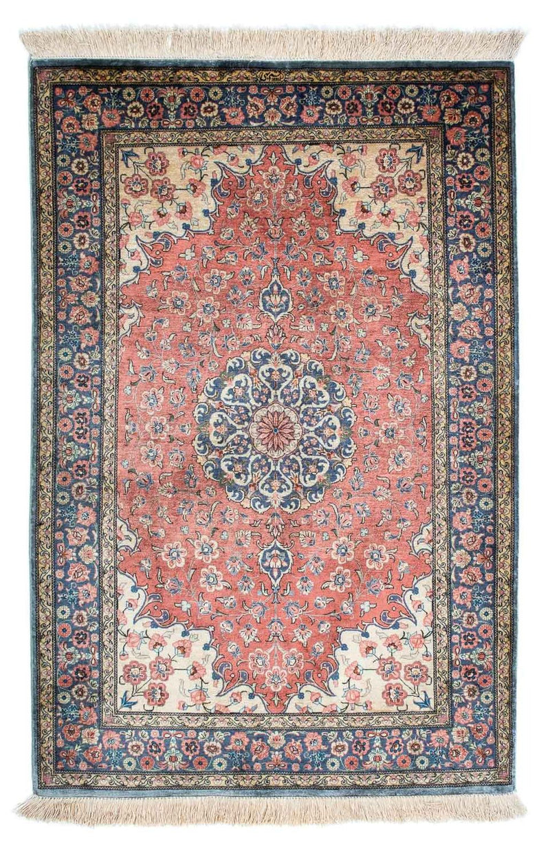 Alfombra persa - Ghom - 121 x 78 cm - óxido