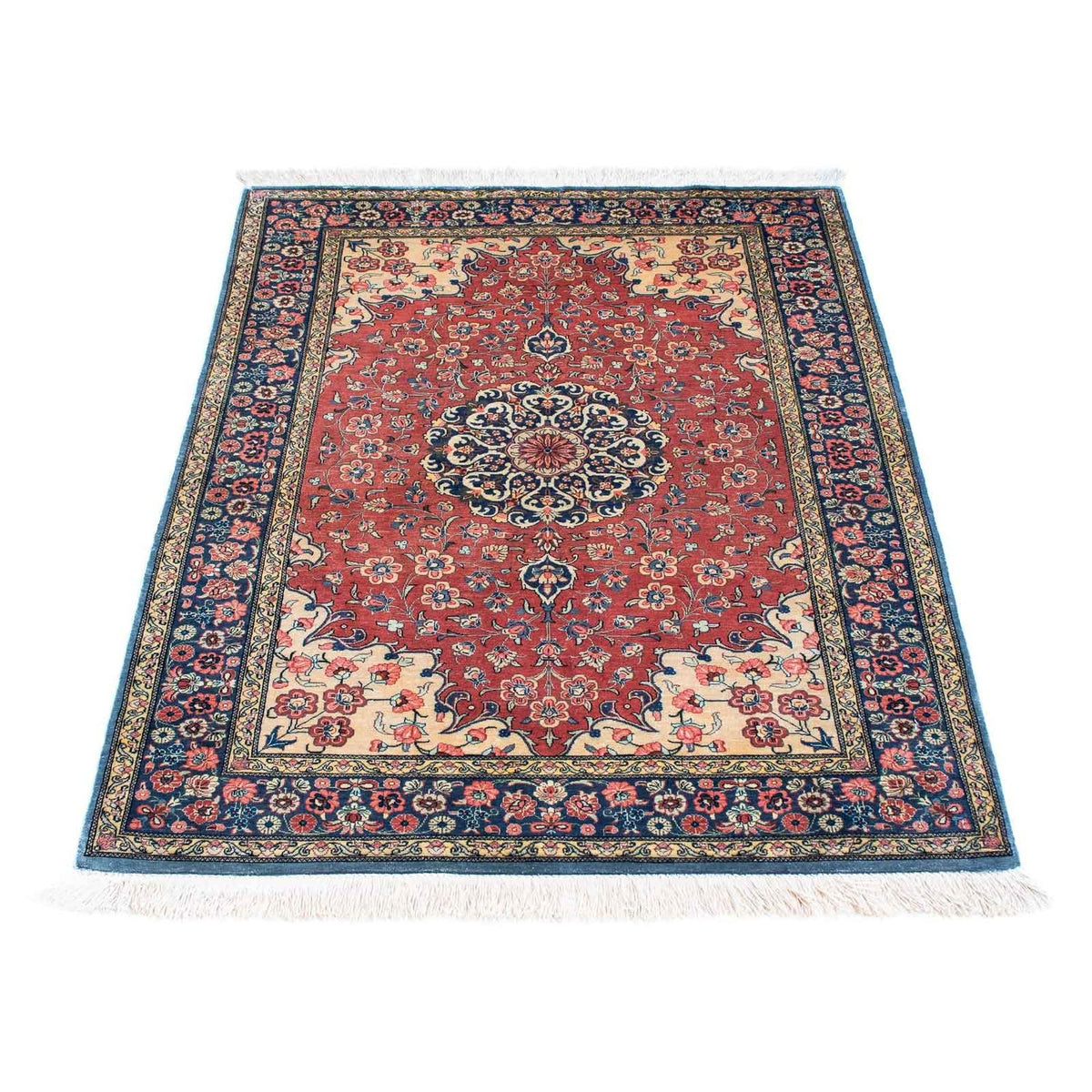Alfombra persa - Ghom - 121 x 78 cm - óxido