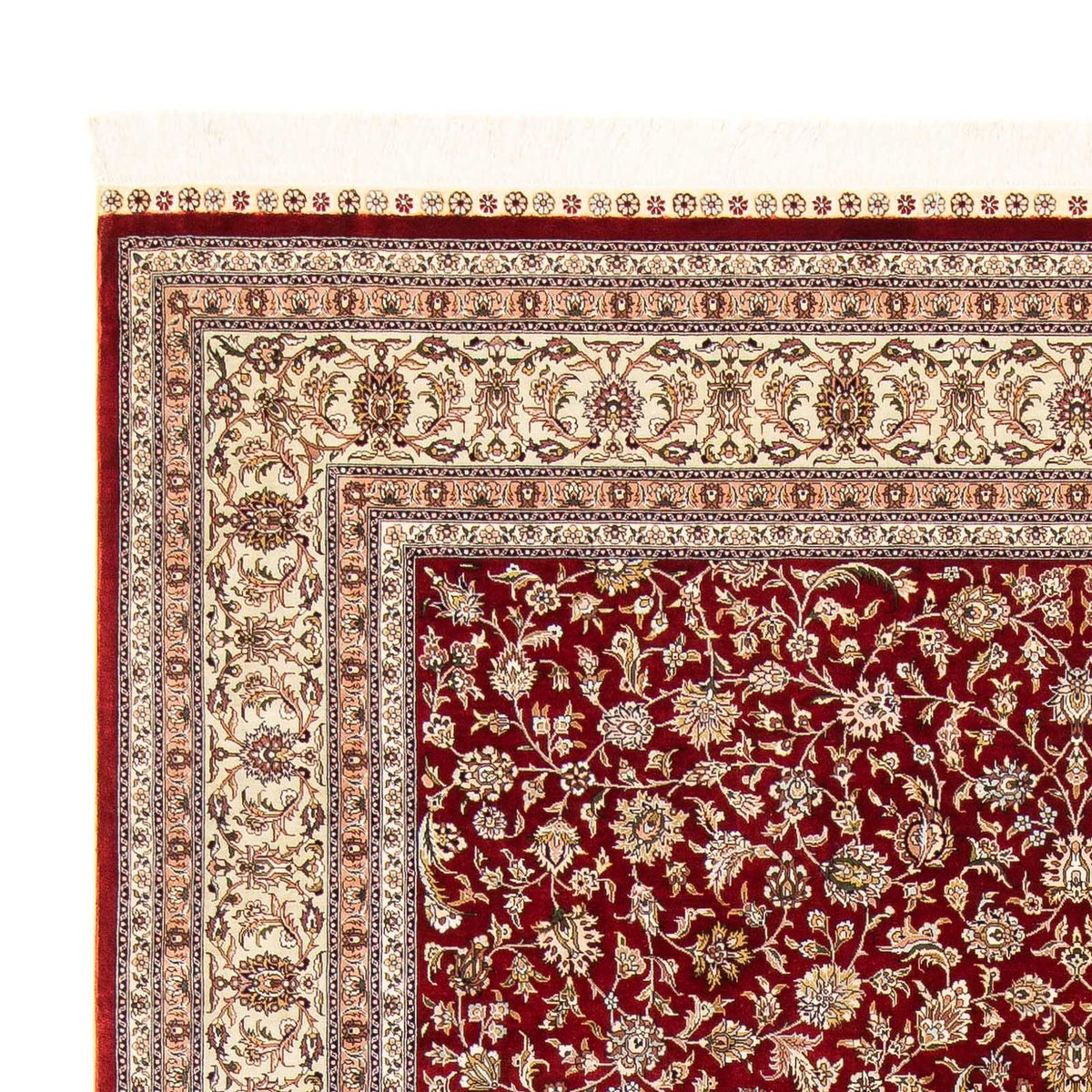 Alfombra oriental - Hereke - 276 x 185 cm - rojo oscuro