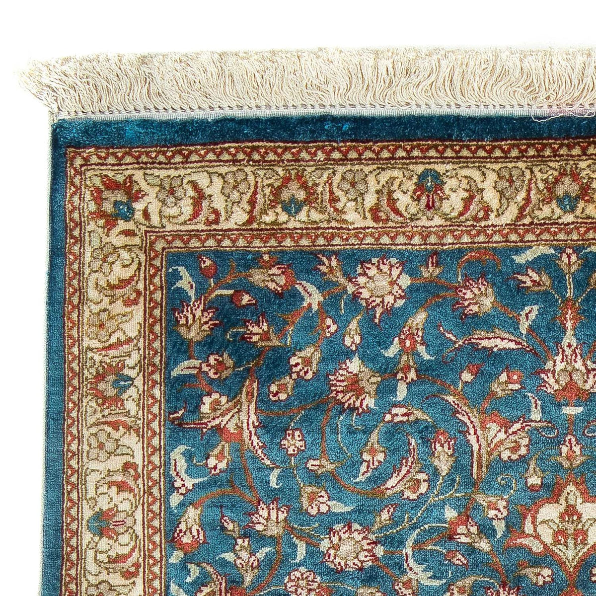 Alfombra persa - Ghom - 94 x 58 cm - azul