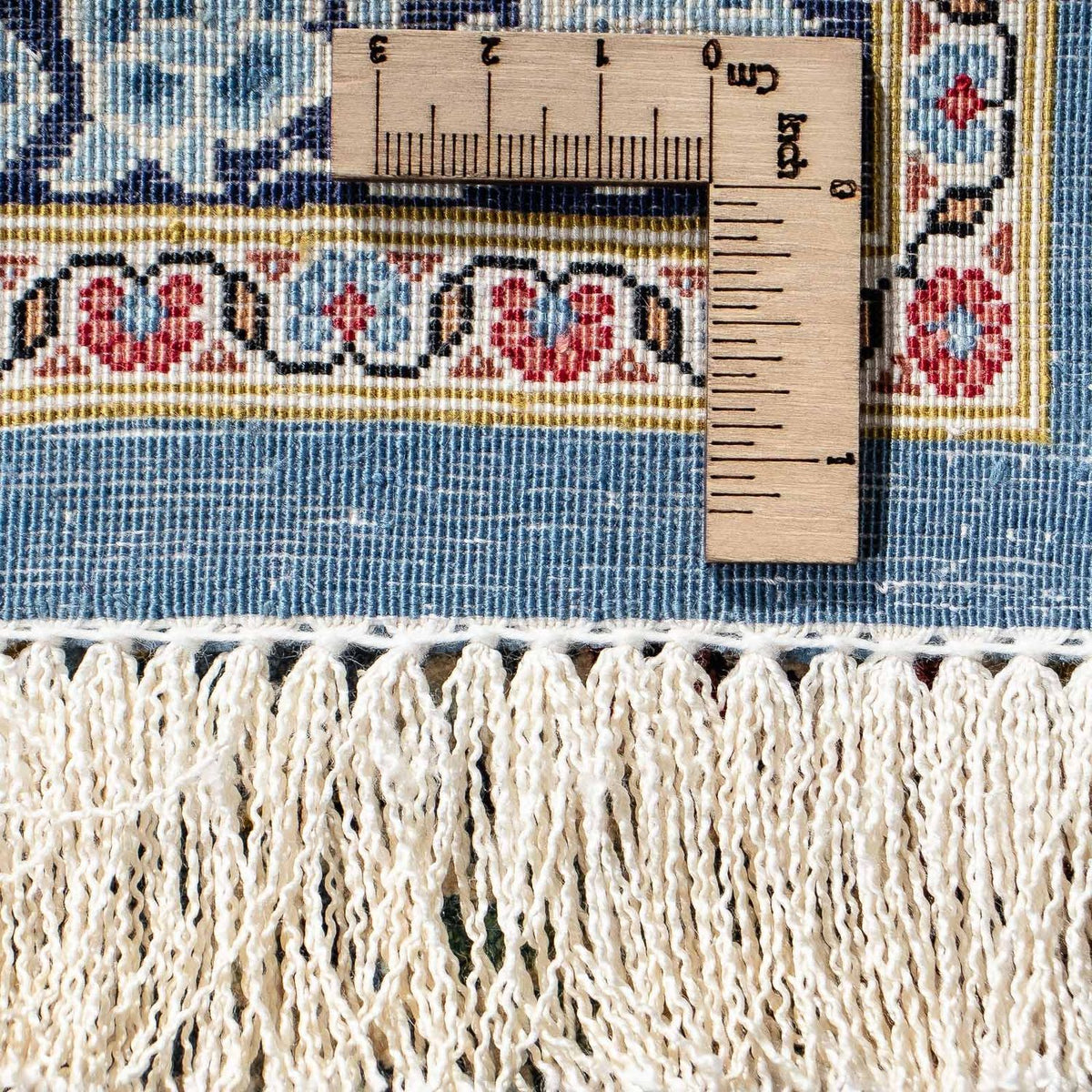 Alfombra persa - Ghom - 80 x 55 cm - azul oscuro