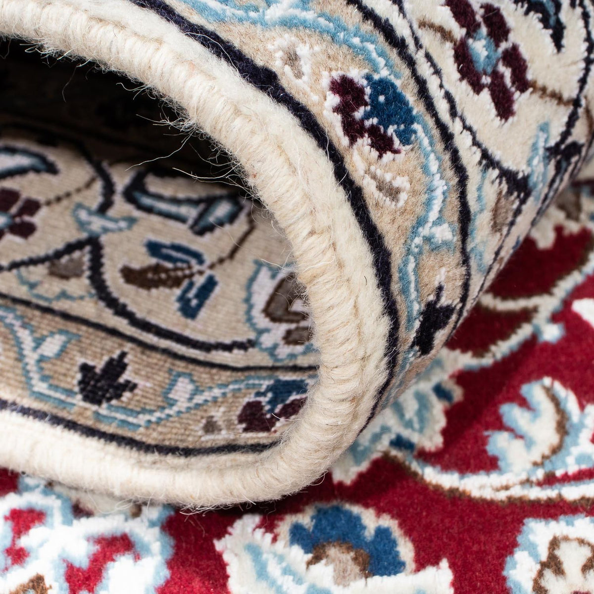 Alfombra Persa - Nain - Real - 173 x 114 cm - rojo oscuro