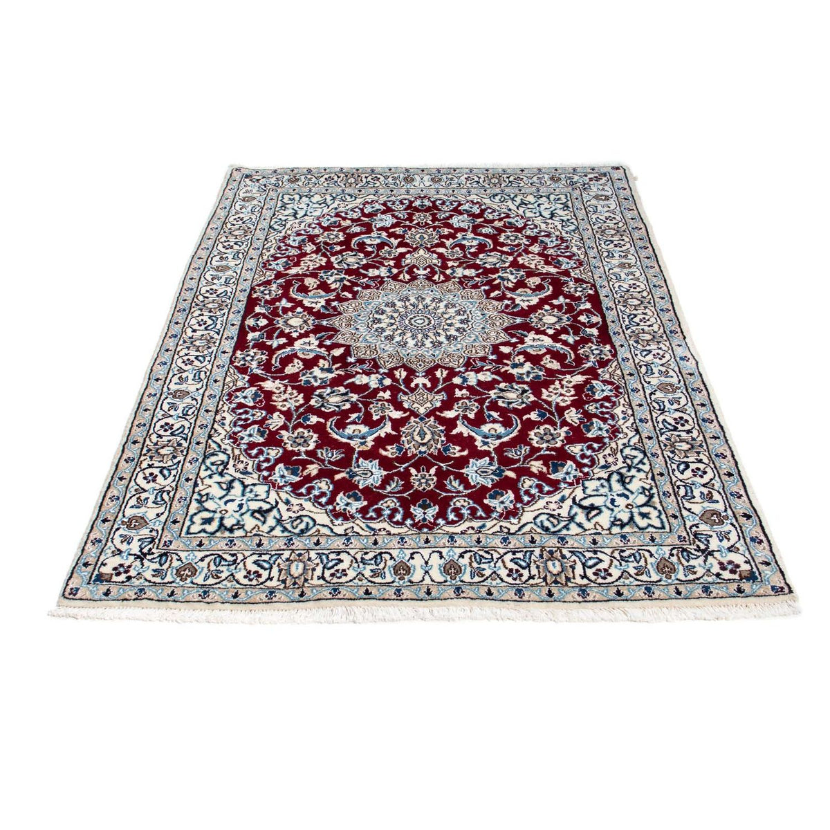 Alfombra Persa - Nain - Real - 173 x 114 cm - rojo oscuro
