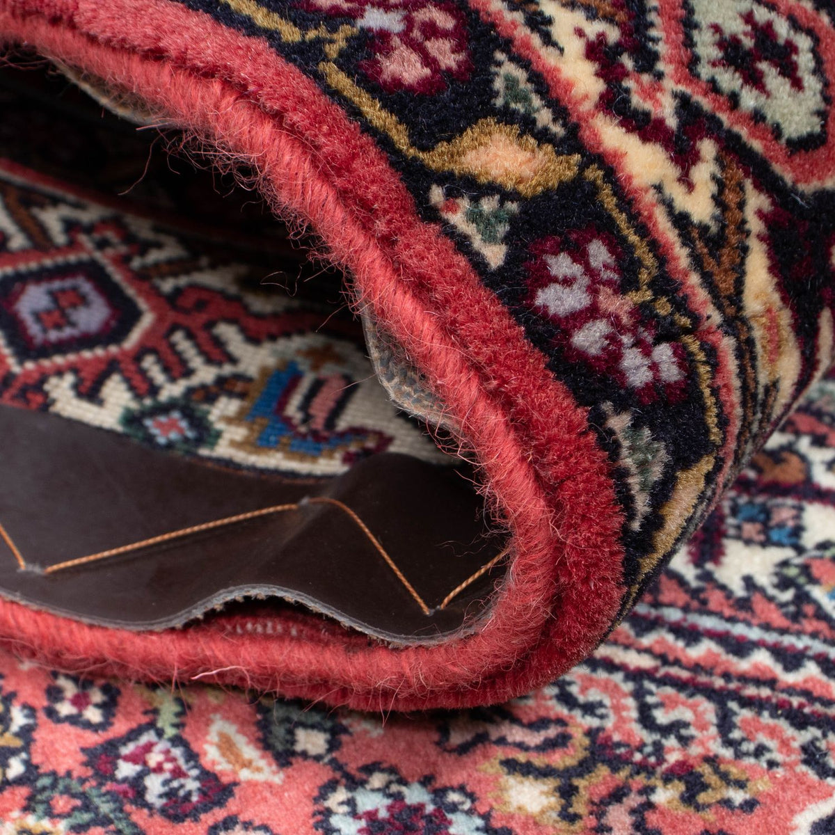 Alfombra de pasillo Alfombra persa - Bidjar - 298 x 88 cm - rojo oscuro