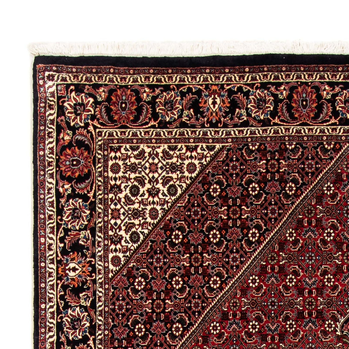 Alfombra persa - Bidjar - 240 x 166 cm - rojo oscuro