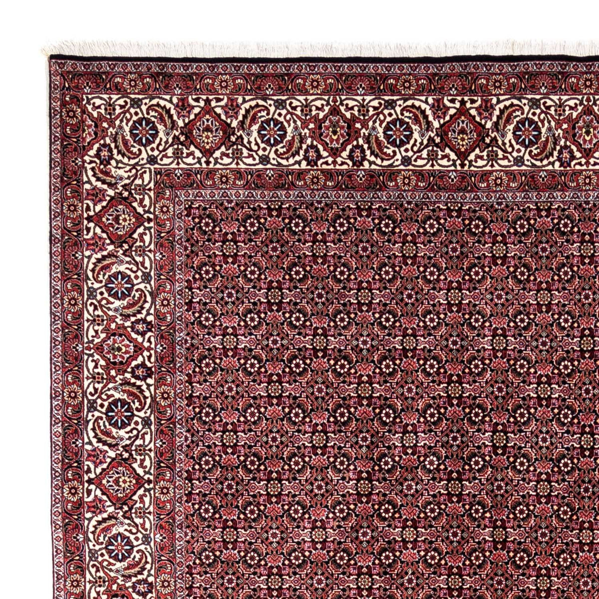 Alfombra persa - Bidjar - 346 x 250 cm - rojo oscuro