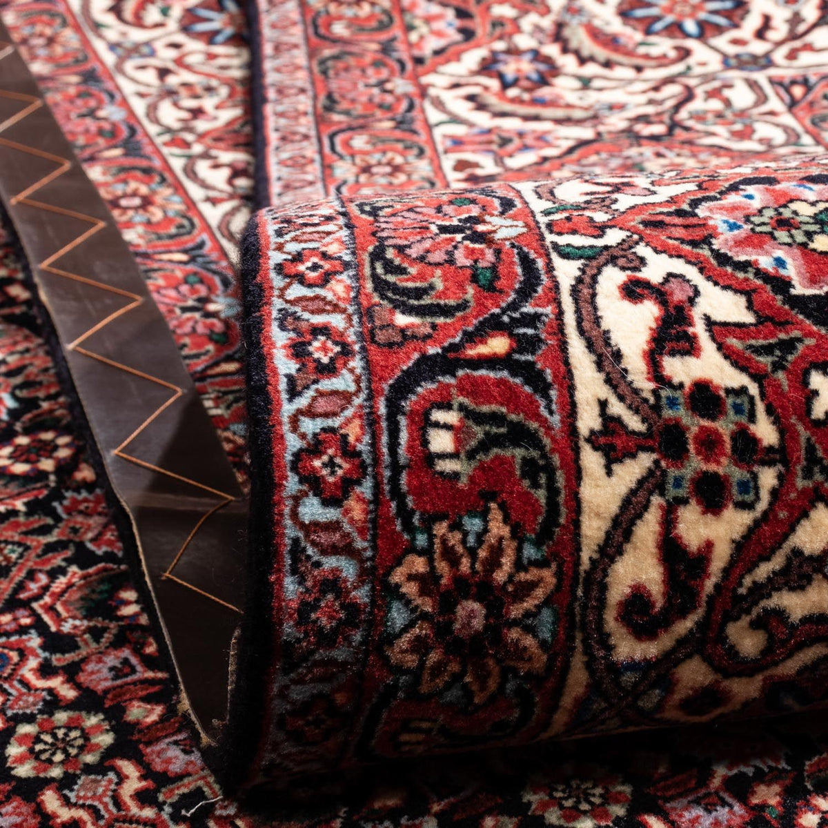Alfombra persa - Bidjar - 346 x 250 cm - rojo oscuro